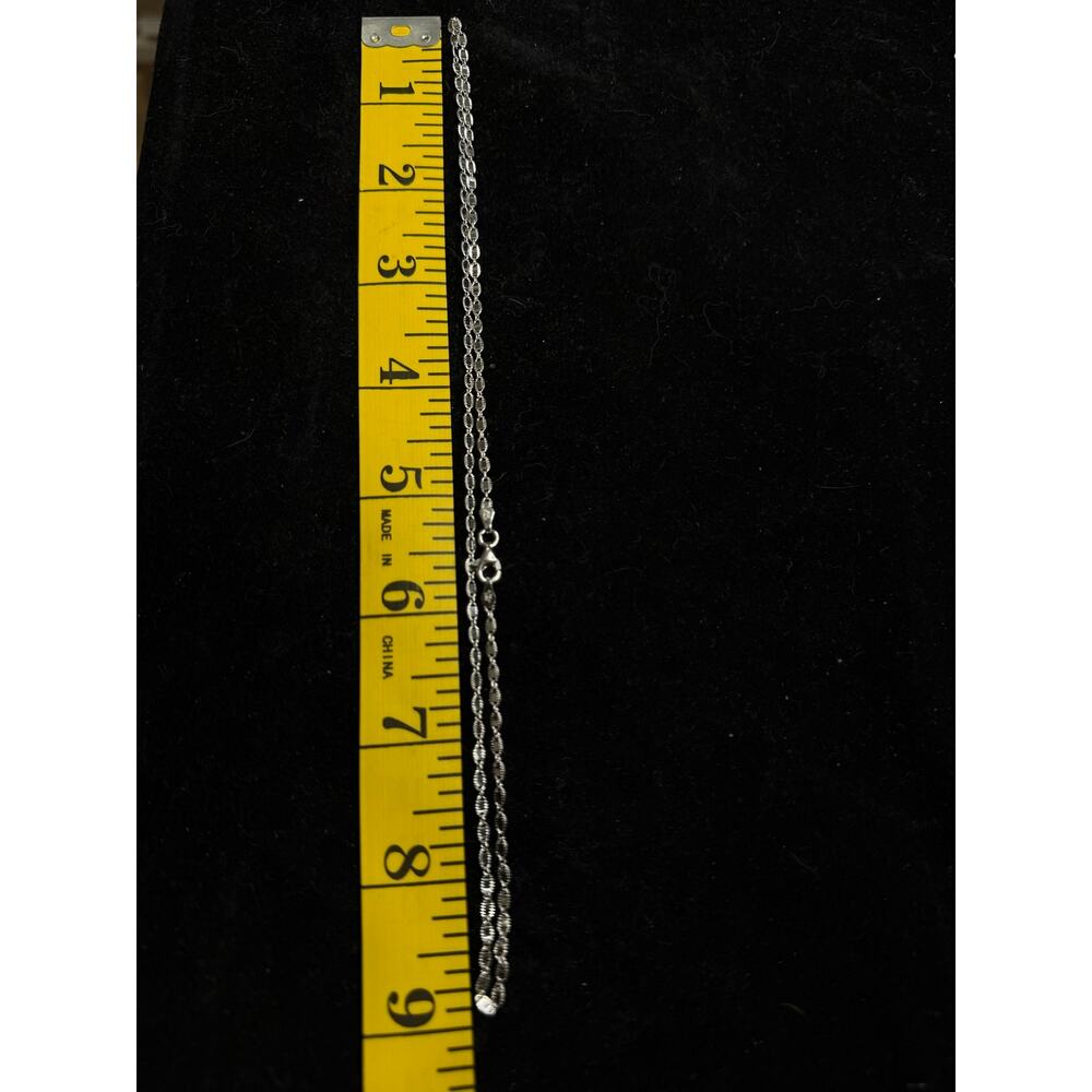 Solid 925 Italian Sterling Silver Valentino Chain Necklace 18” Long 2.5mm Wide - Picture 4 of 7